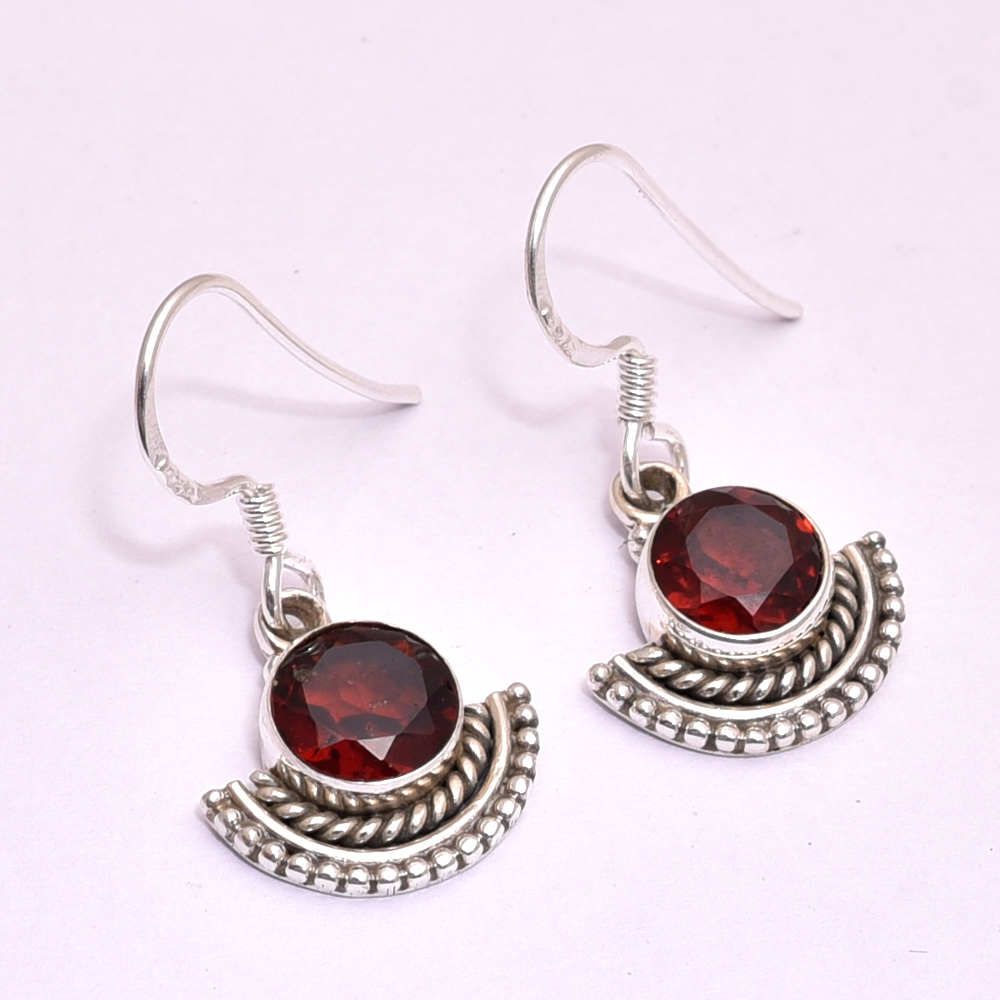 Handmade Jewelry January Birthstone Jewelry Silver Earring Silver Jewelry Women Earring