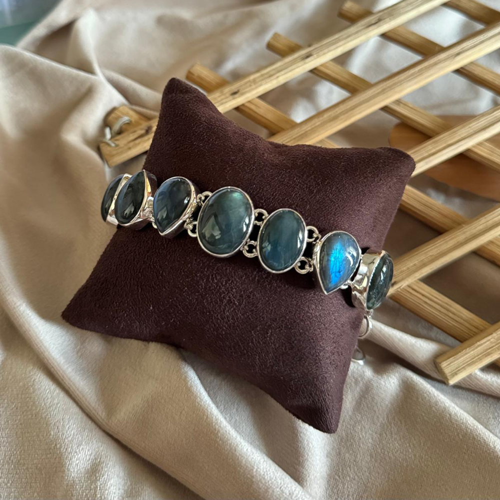 Fashion Jewelry Gemstone Jewelry Gift For Her Handmade Jewelry Labradorite Jewelry Natural Birthstone Jewelry Natural Labradorite Silver Bracelet Statement Jewelry