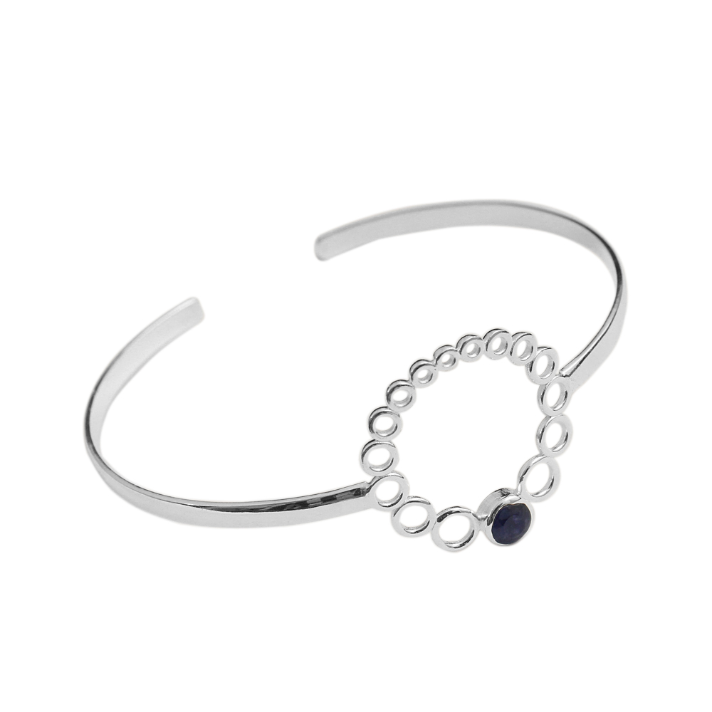 Bangle Bracelet Cuff Bracelet Fashion Jewelry Gift For Her Handmade Jewelry Sapphire Bracelet Women Bracelet