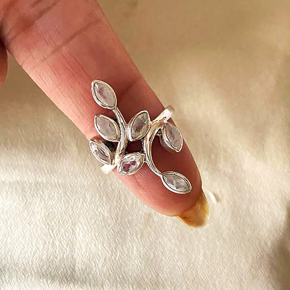 925 Silver Jewelry Moonstone Ring Woman Ring
