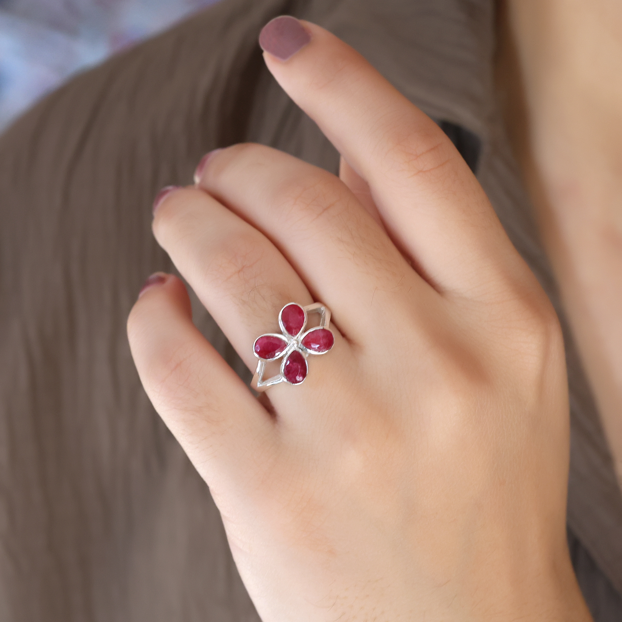 925 Sterling Silver Anniversary Gift Birthday Gift Birthstone Ring Christmas Gift Easter Gift Engagement Gift Gemstone Ring Gift For Her Gift For Mom Graduation Gift Handmade Jewelry Handmade Ring Housewarming Gift. Kashmir Ruby Ring New Year Gift Silver  Ring Silver Jewelry Valentines Gift Women Jewelry Women Ring