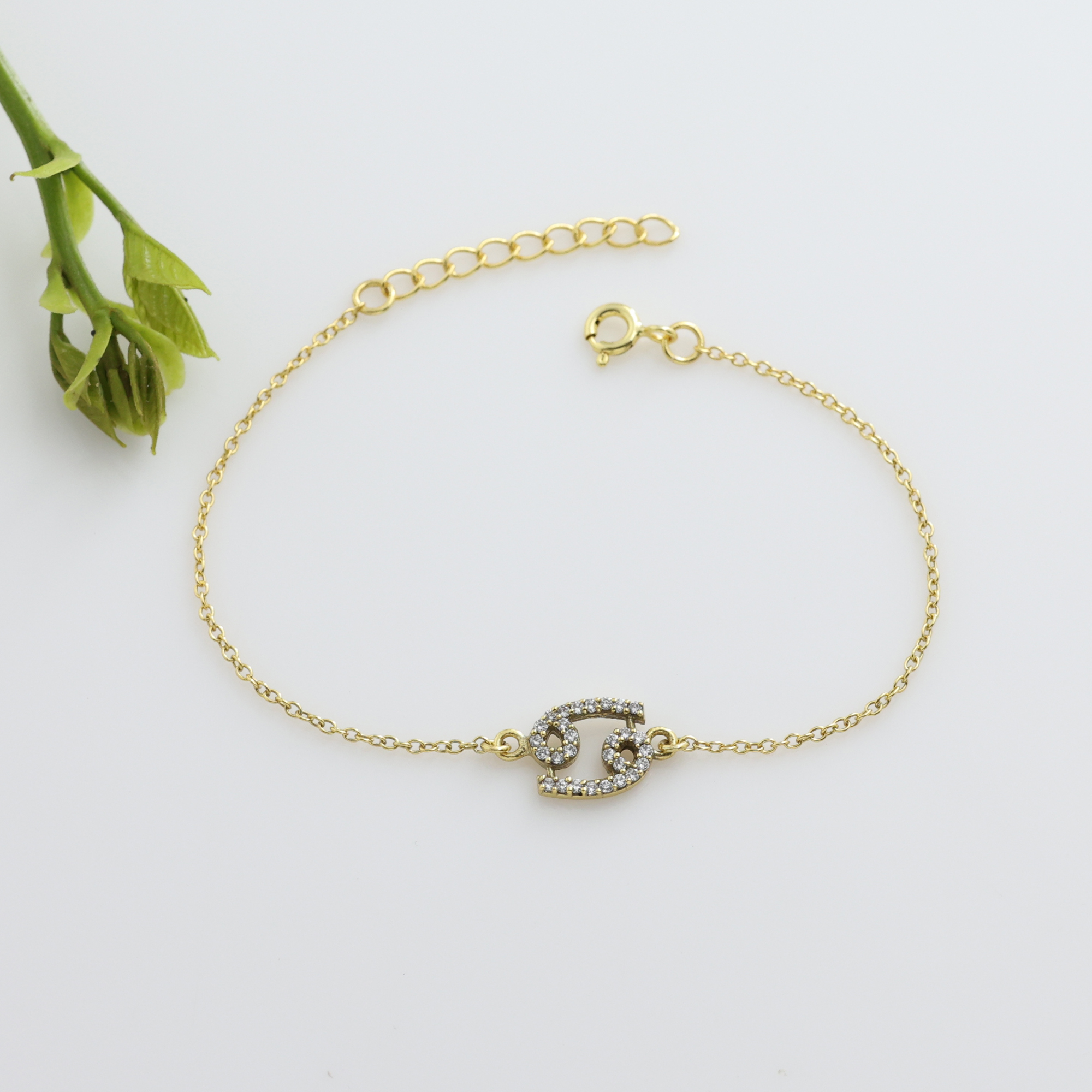 925 Sterling Silver Anniversary Gift Astrological Bracelet Birthday Gift Cancer Zodiac Sign Christmas Gift Cubic Zirconia Bracelet Gift For Her Gift For Mom Gold Plated Jewelry Gold Plating Bracelet Handmade Bracelet Housewarming Gift. Silver Bracelet Silver Jewelry Women Bracelet Women Jewelry Zodiac Sign Bracelet