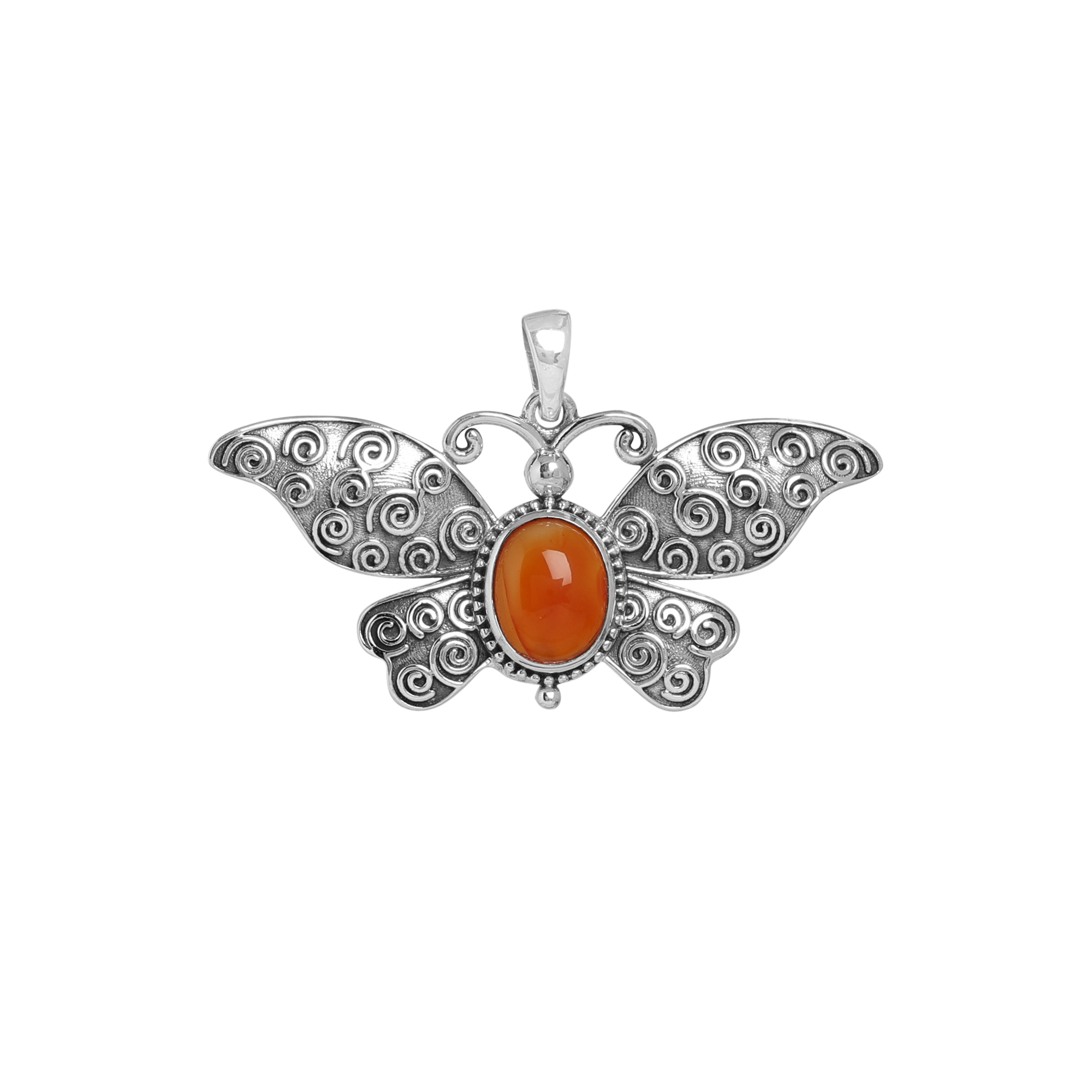 925 Sterling Silver Animal Jewelry Anniversary Gift Birthday Gift Butterfly Pendant Carnelian Pendant Gemstone Pendant Gift For Her Gift For Mom Handmade Jewelry Handmade Pendant Silver Jewelry Silver Pendant Women Pendant