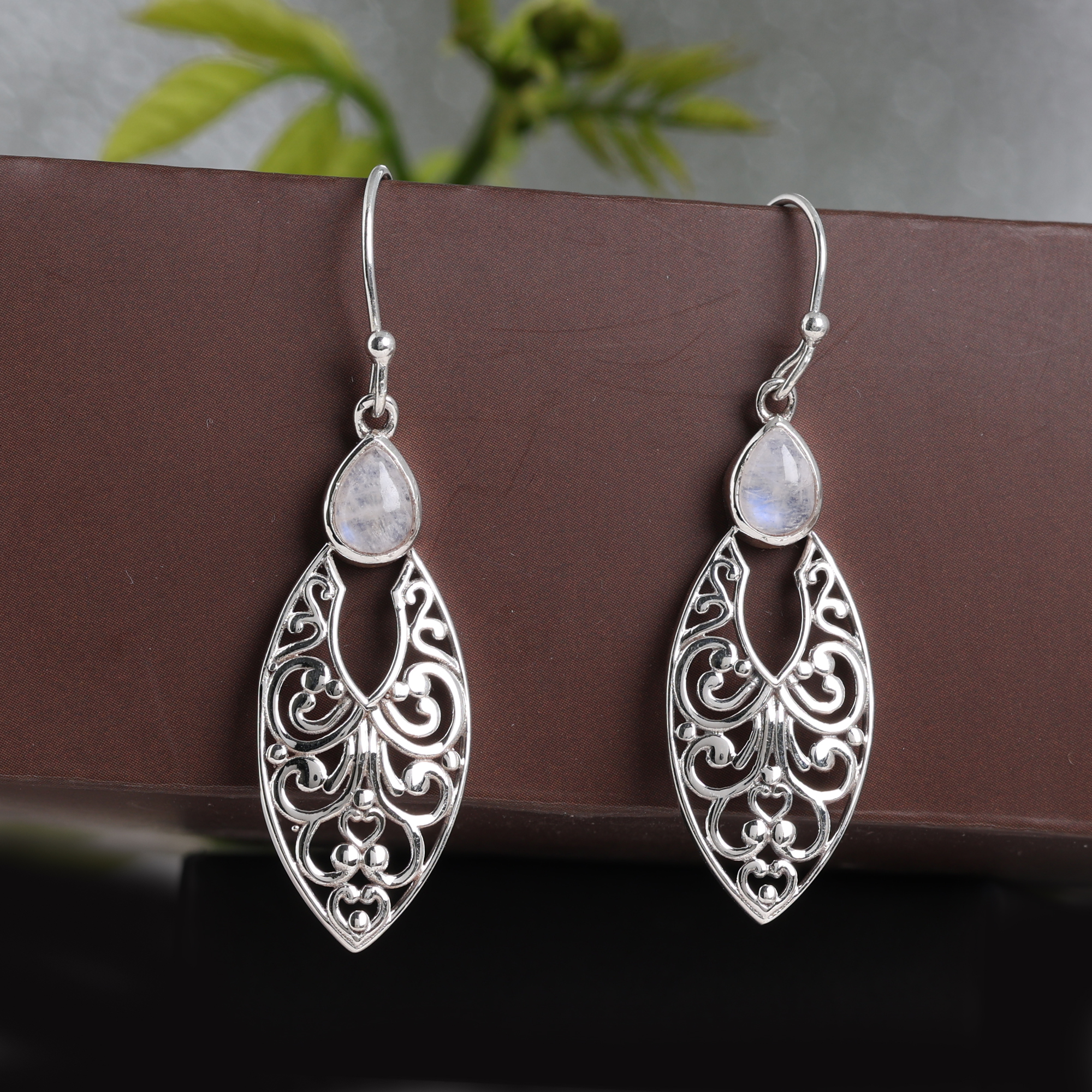 925 Sterling Silver Anniversary Gift Birthday Gift Dangle Earring Gemstone Earring Gift For Her Gift For Mom Graduation Gift Handmade Earring Handmade Jewelry Moonstone Earring Silver Earring Silver Jewelry Women Dangle Earring Women Earring Women Jewelry