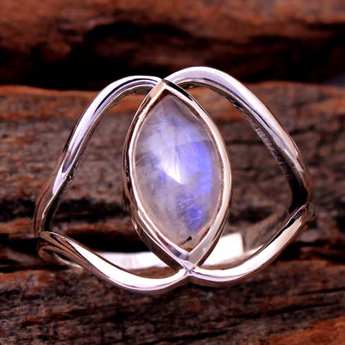 925 Sterling Silver Birthday Gift Christmas Gift Crystal Ring Designer Ring Halloween Gift Handmade Jewelry Moonstone Ring Silver Ring Wedding Ring