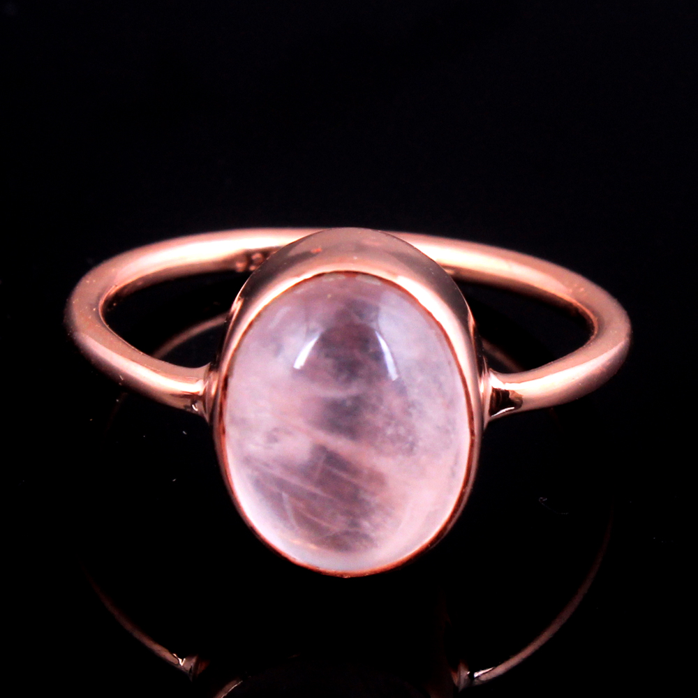 Anniversary Gift Birthday Gift Christmas Gift Crystal Jewelry Faceted Ring Gemstone Ring Handmade Jewelry Handmade Ring Pink Gemstone Rose Gold Plated Ring Rose Quartz Ring