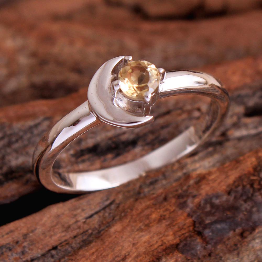Citrine Moon Ring Citrine Moon Ring