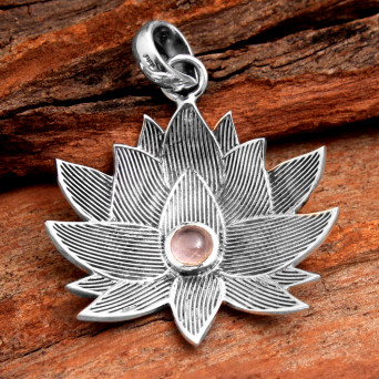 Silver Jewelry, Lotus Pendant, Handmade Jewelry, 925 Silver Pendant, Gift For Mum 