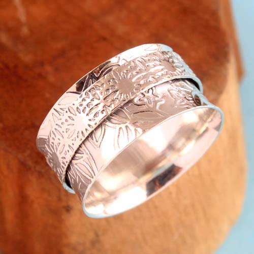 Meditation Ring Spinner Ring 925 Sterling Jewelry Silver Ring Unisex Ring Valentine Gift