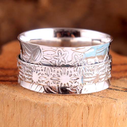 Meditation Spinner Ring 925 Sterling Silver Handmade Unisex Ring Choose Size Ar7600