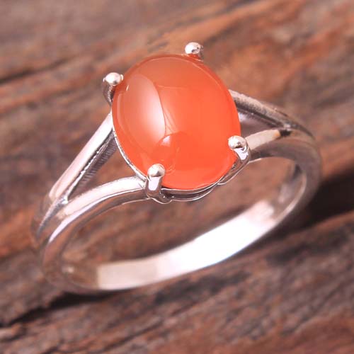 Buy Orange Coral Cabochon Marquise Ring Online in India - Etsy | Marquise  ring, Silver rings handmade, Rings
